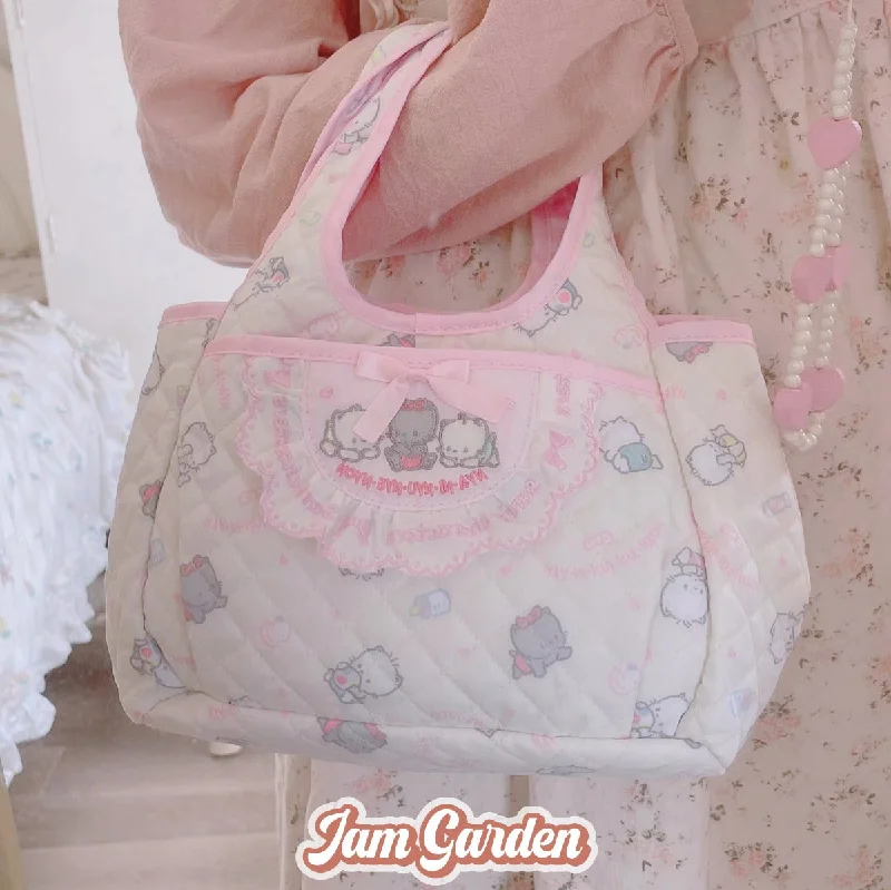 Handmade Sanrio Embroidery Tot Bag