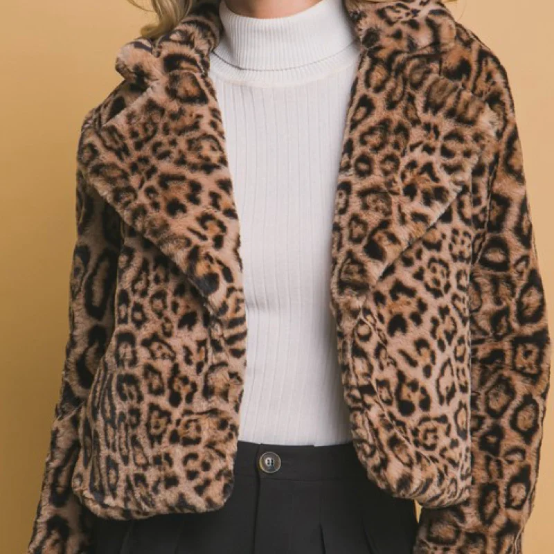 Fashionable And Versatile Feeling Fierce Leopard Coat