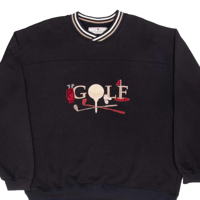 VINTAGE GOLF EMBROIDERED JOHN ASHFORD SWEATSHIRT 1990S SIZE XL