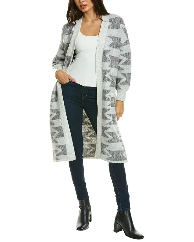 Raffi Jacquard Cozy Wool-Blend Coat