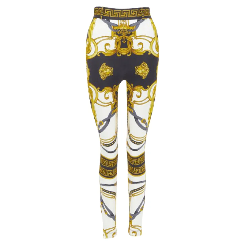 Versace Rodeo Barocco harness legging pants