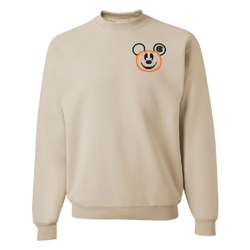 Monogrammed Mickey Pumpkin Crewneck Sweatshirt