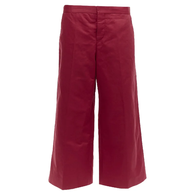 Short Design Marni cotton linen minimal classic wide cropped pants