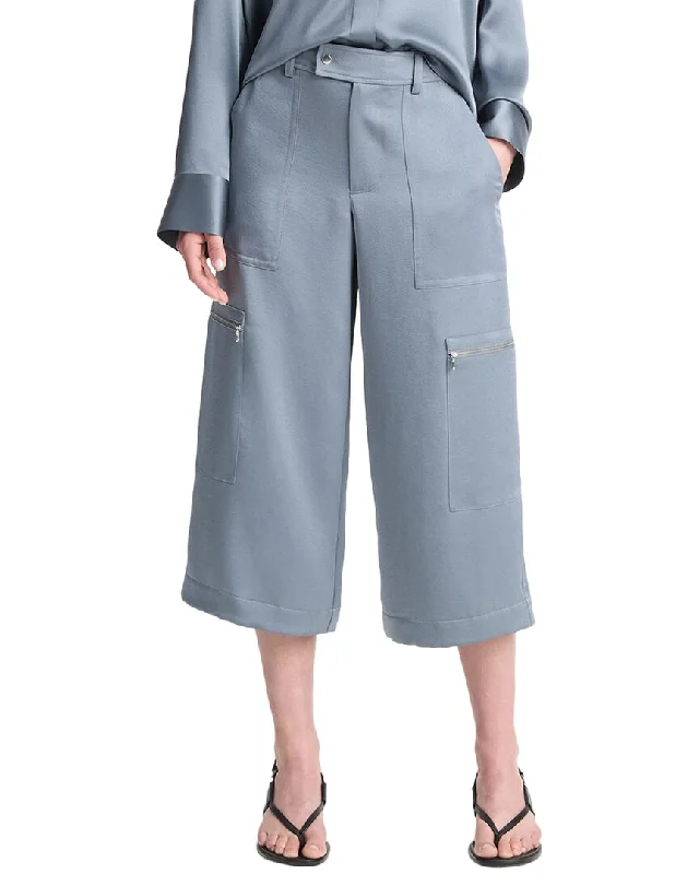 Exquisite Fabrics Vince Low-Rise Satin Parachute Crop Pant