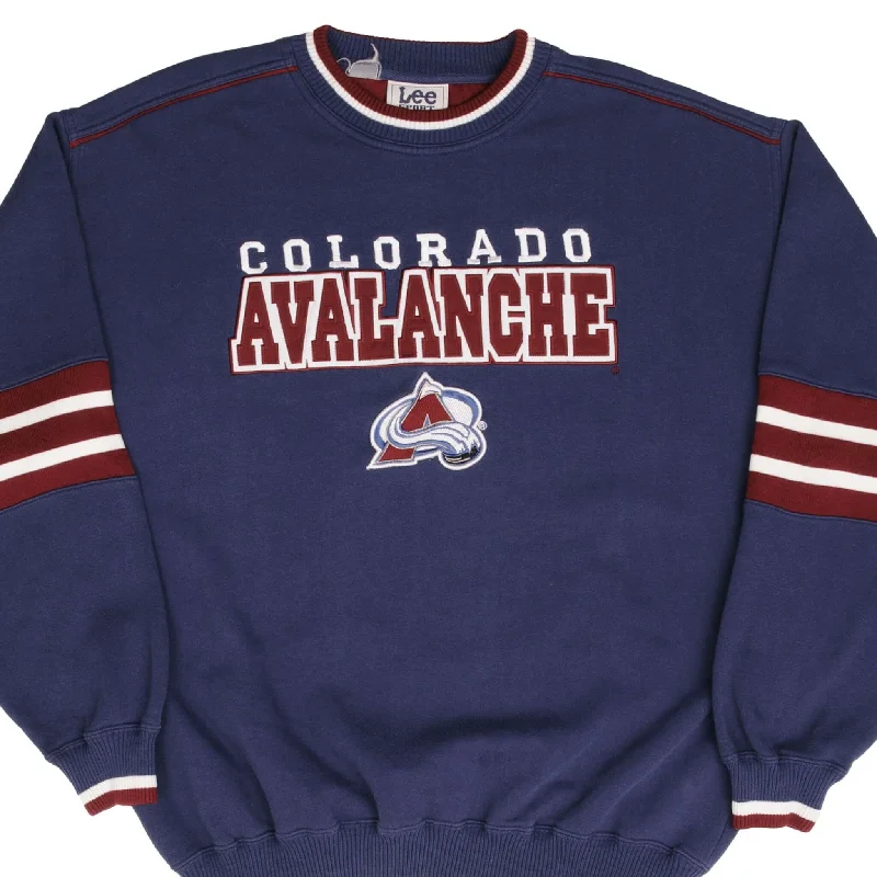 VINTAGE NHL COLORADO AVALANCHE EMBROIDERED SWEATSHIRT 1990S SIZE XL