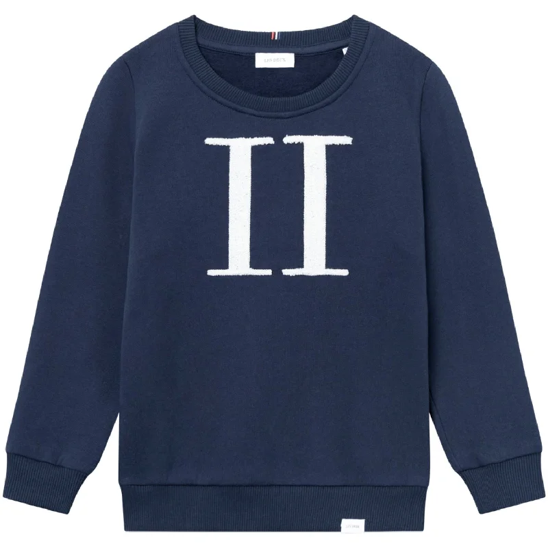 Les Deux Kids Dark Navy/Ivory Encore Bouclé Sweatshirt Kids