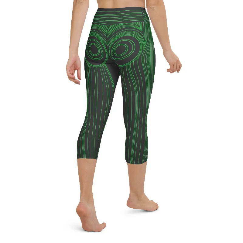 Spiritual Vitality Body Outlines Yoga Capris