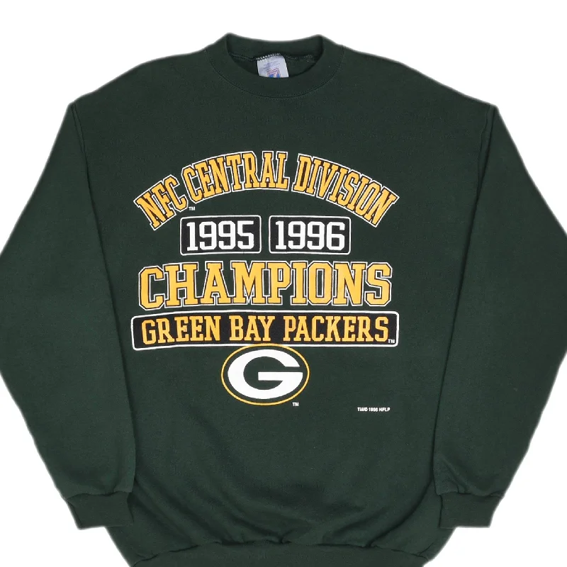 VINTAGE NFL GREEN BAY PACKERS NFC CHAMPIONS 1995 1996 SWEATSHIRT LARGE