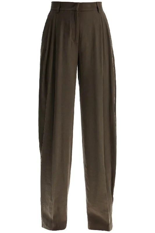Street Charm The Andamane Women's  Wide Leg Viscose Trousers With Front Pleats