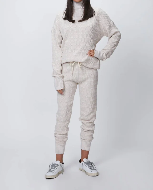 Florence Sweatpant In Neutral Knit