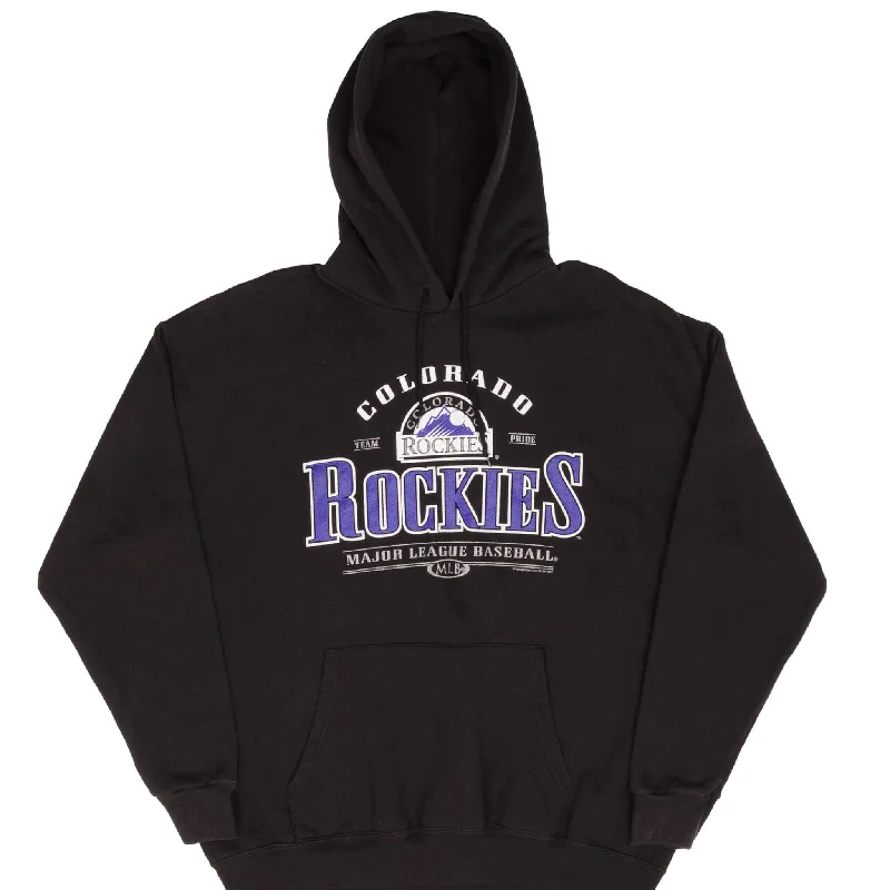 VINTAGE MLB COLORADO ROCKIES 2007 HOODIE SWEATSHIRT SIZE LARGE