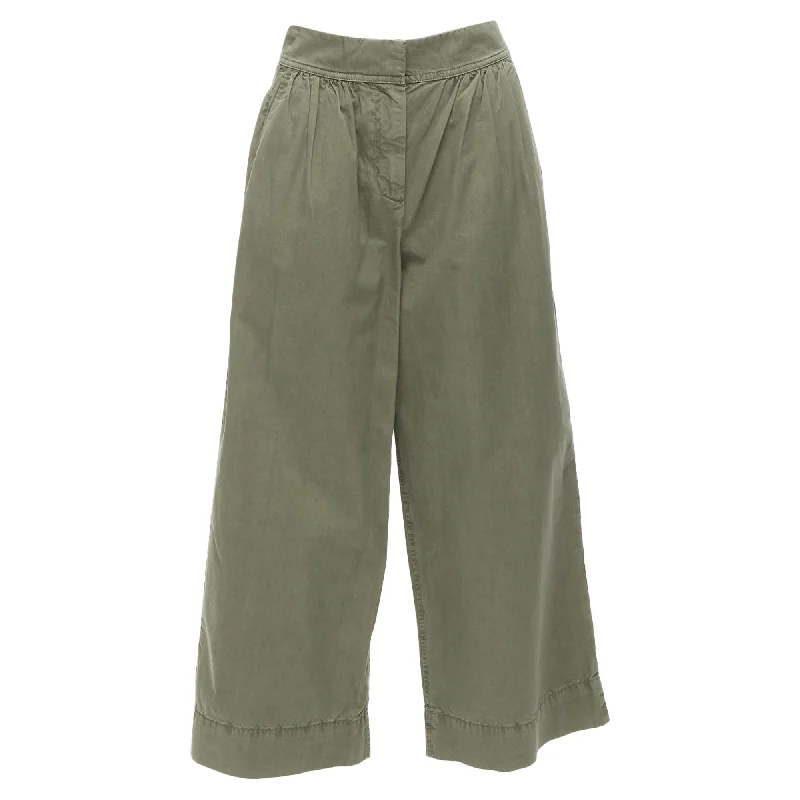 Luxury And Elegant J. Crew washed cotton pleat wide safari pants