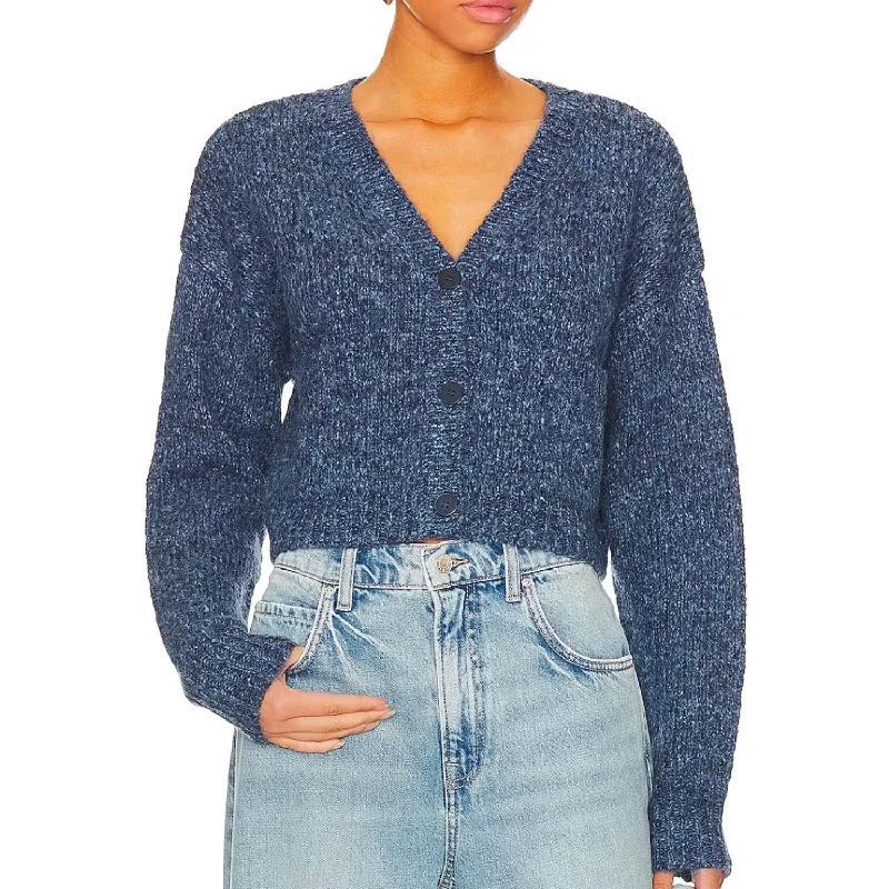 Sydney Button Front Cardigan In Indigo