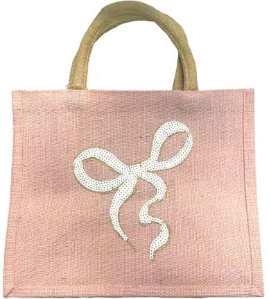 High-quality Styles Bow Sequin Gift Tote