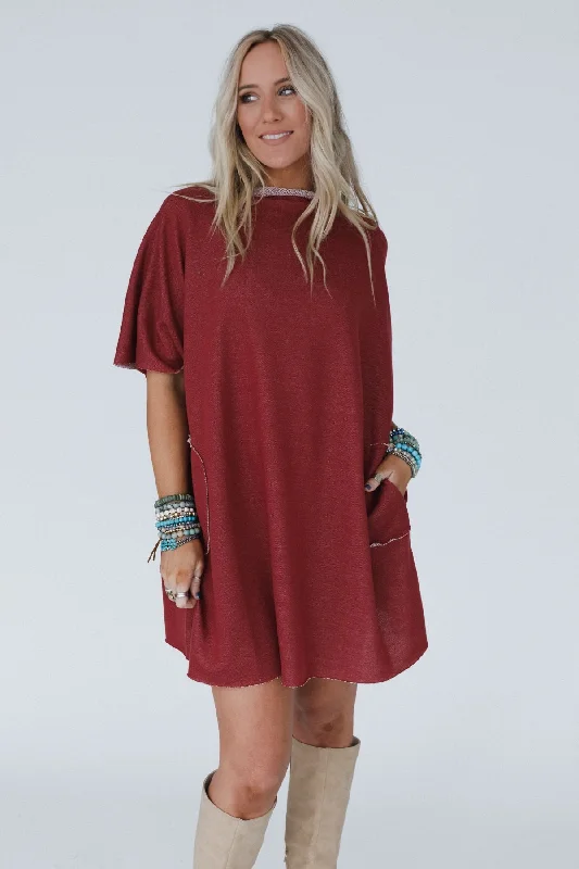 The Nest Laid Back Luxe Dress - Marsala