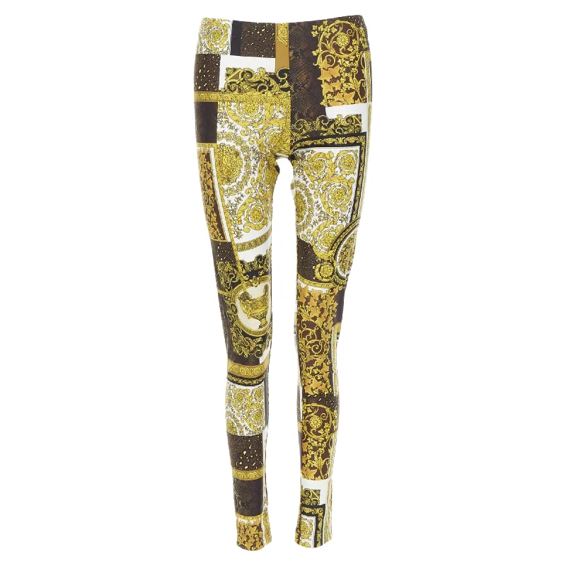 Versace Mosaic Barocco print stretchy legging pant