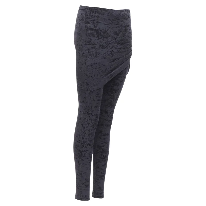 Spring Fashion Balenciaga Demna crushed velvet draped legging