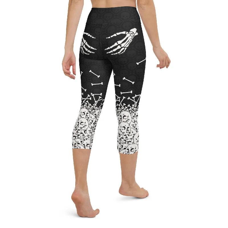 Halloween Hand Print Yoga Capris