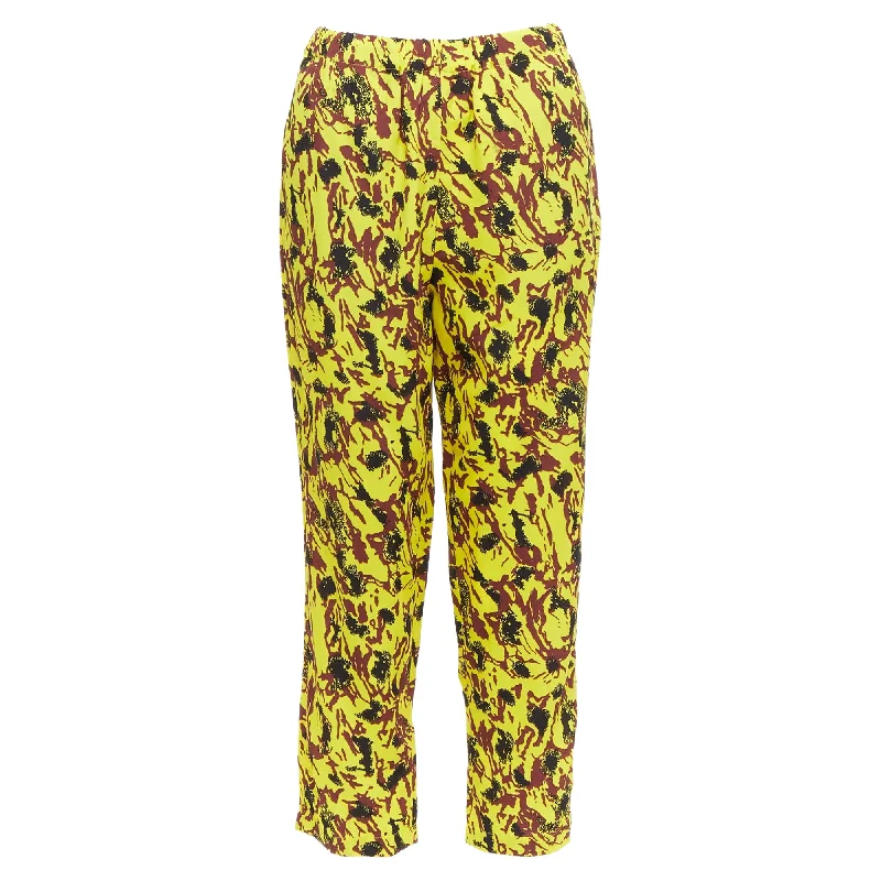 Comfortable And Cold-proof Marni abstract print drop crotch tape pants
