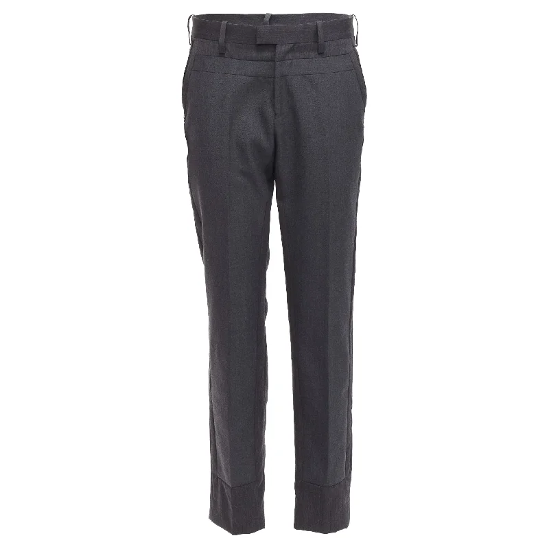 New Autumn And Winter Styles Undercover cowhide trim patchwork trousers