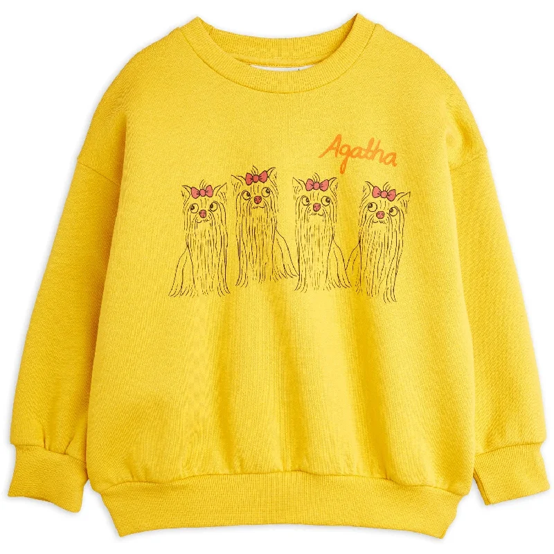 Mini Rodini Yellow Agatha Dogs Sp Sweatshirt