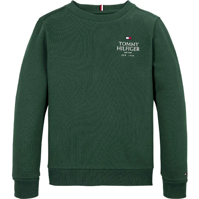 Tommy Hilfiger Ornamental Green LAndo Puff Embr Reg Crewneck