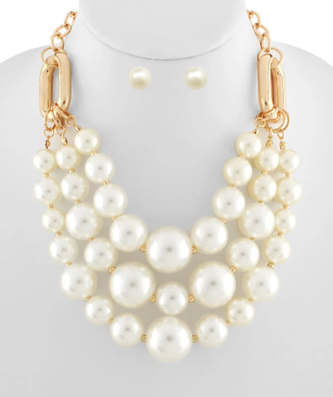 Classic And Versatile Preppy Pearl Layered Nacklace