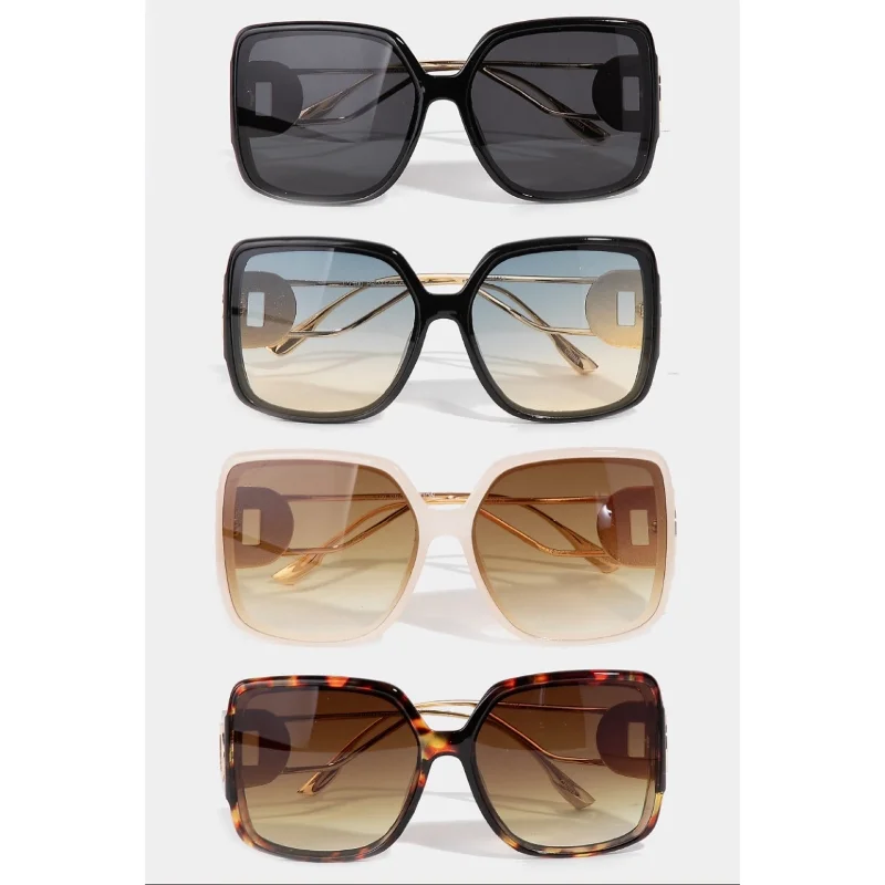 Urban Sense Large Square Lens Acetate Frame Sunglasses
