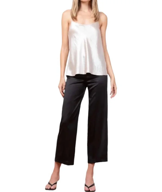 Alex Satin Pants In Black