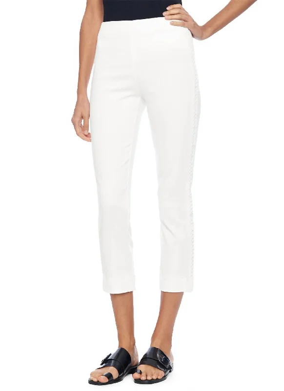 Britt Ankle Lace Pant In Off White