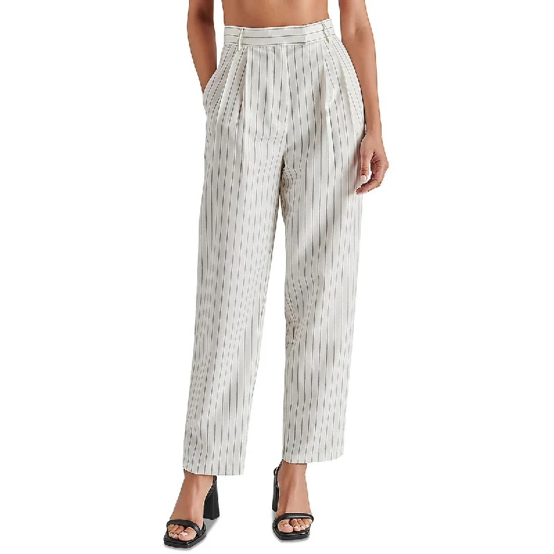 Sporty Comfort Womens Belt Loops Pockets Trouser Pants