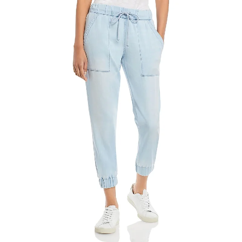 Effortless Outfits Womens Drawstring Waist High Rise Jogger Pants
