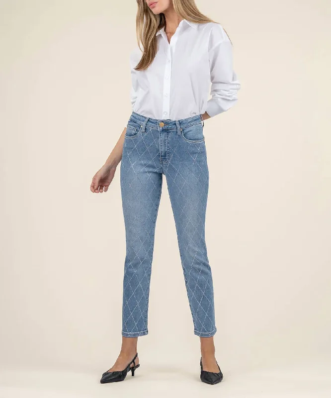 Spring Fashion Reese High Rise Ankle Straight Reg Hem Jeans In Gifted