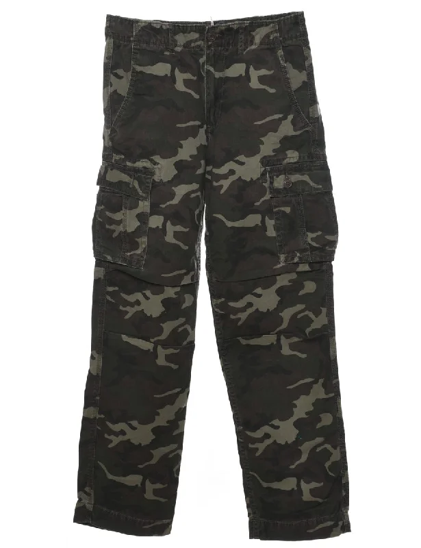 Arizona Camouflage Print Cargo Trousers - W29 L30