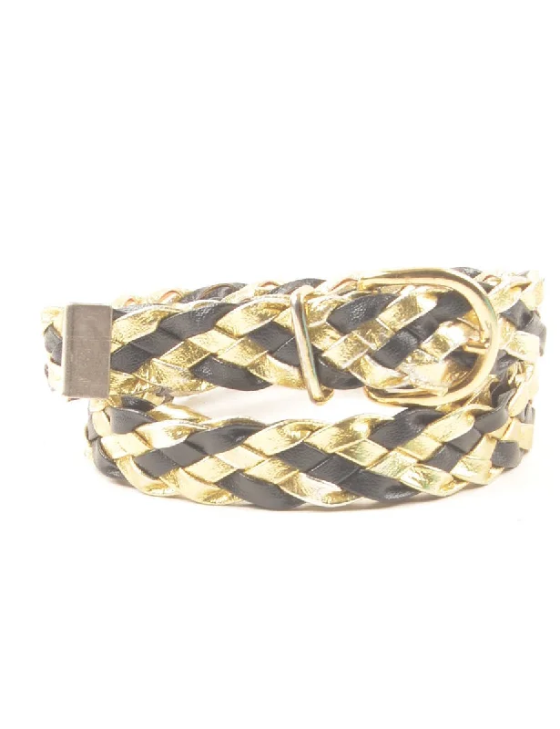 Gold Skinny Belt - M