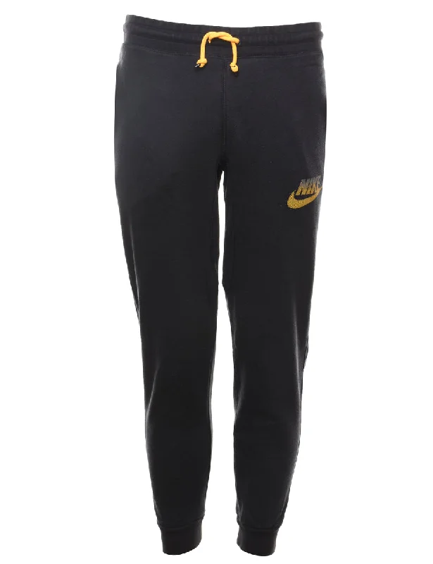 Nike Black & Yellow Jogging Bottoms - W28 L26