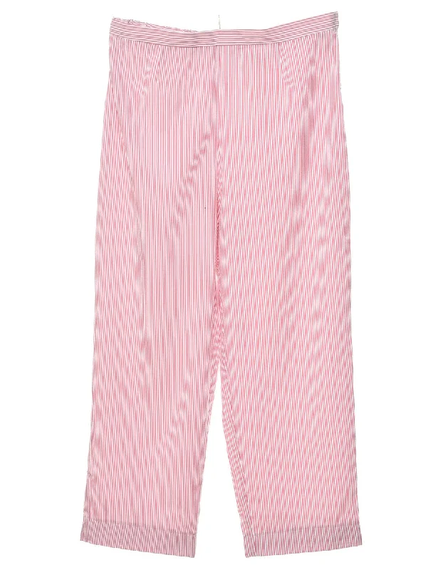 Pink Striped Trousers - W31 L25