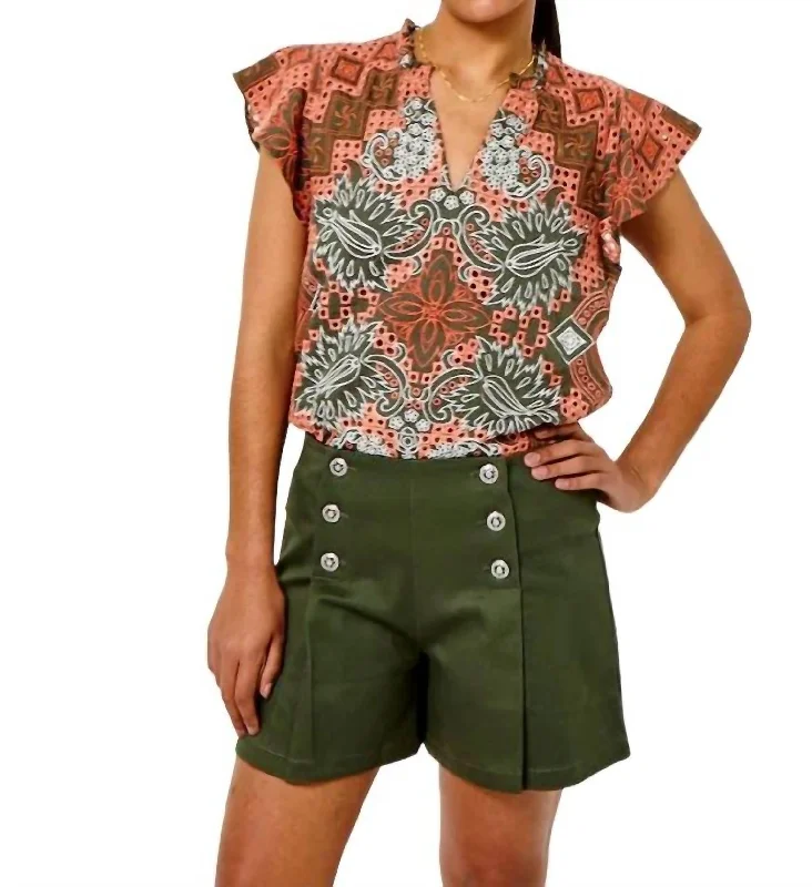 Cozy Essentials Vera Shorts In Thyme